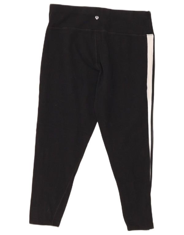 Marks & Spencer Leggings Capri para Mujer Reino Unido 44 Grande Algodón a Rayas Negro