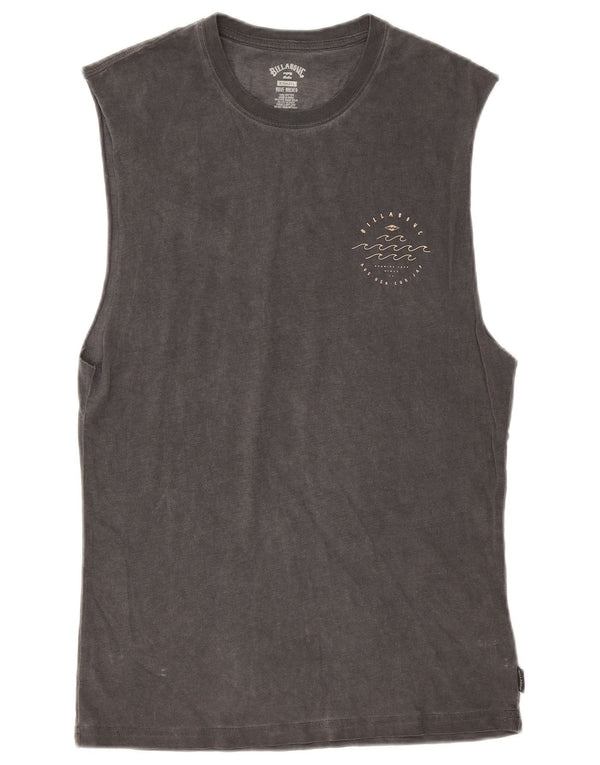 Billabong Hombre Gráfico Chaleco Top XS Algodón Gris