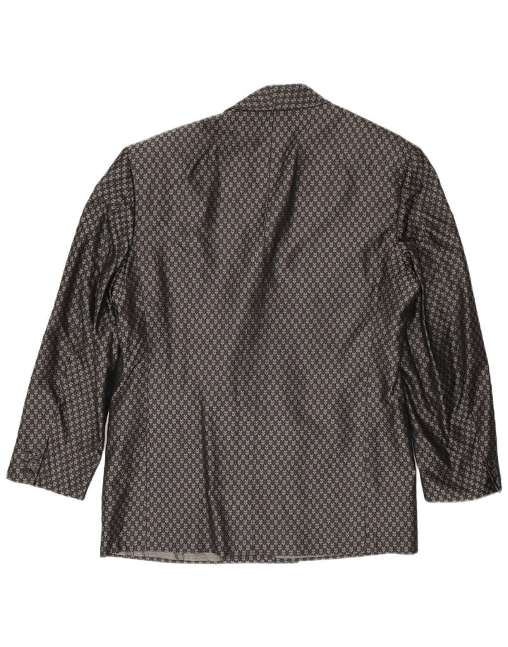 Pal Zileri Chaqueta tipo blazer con doble botonadura para hombre IT 48 Gris medio geométrico