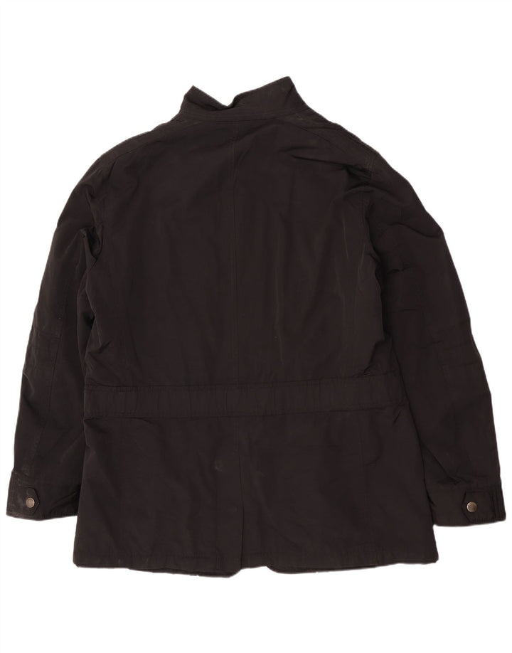 Massimo Dutti Chaqueta Utility Hombre UK 44 2XL Nylon Negro