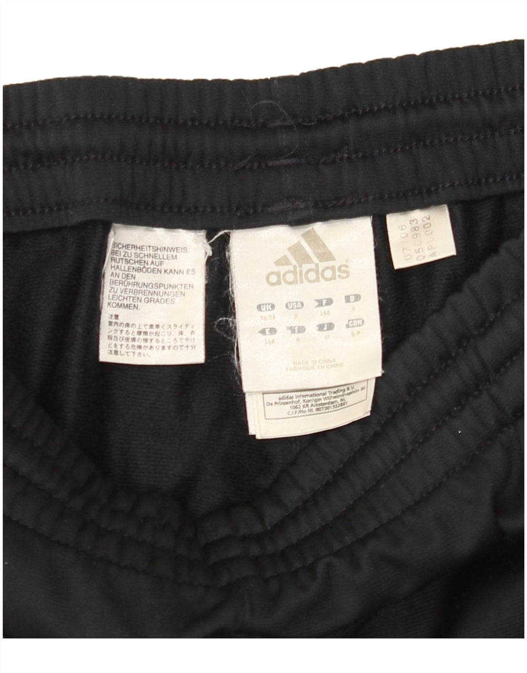 Pantalones de chándal ADIDAS para hombre, talla grande, poliéster negro