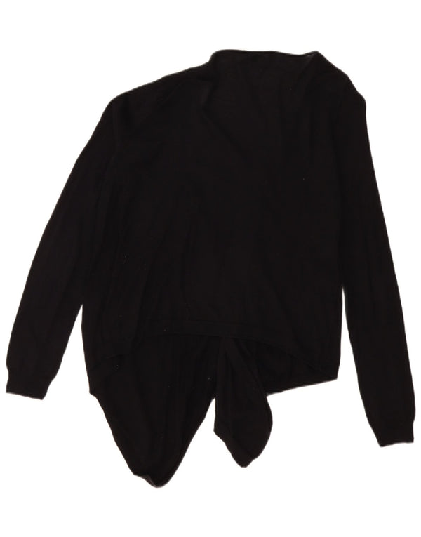 Massimo Dutti Cárdigan Abierto para Mujer UK 40 Small Algodón Negro