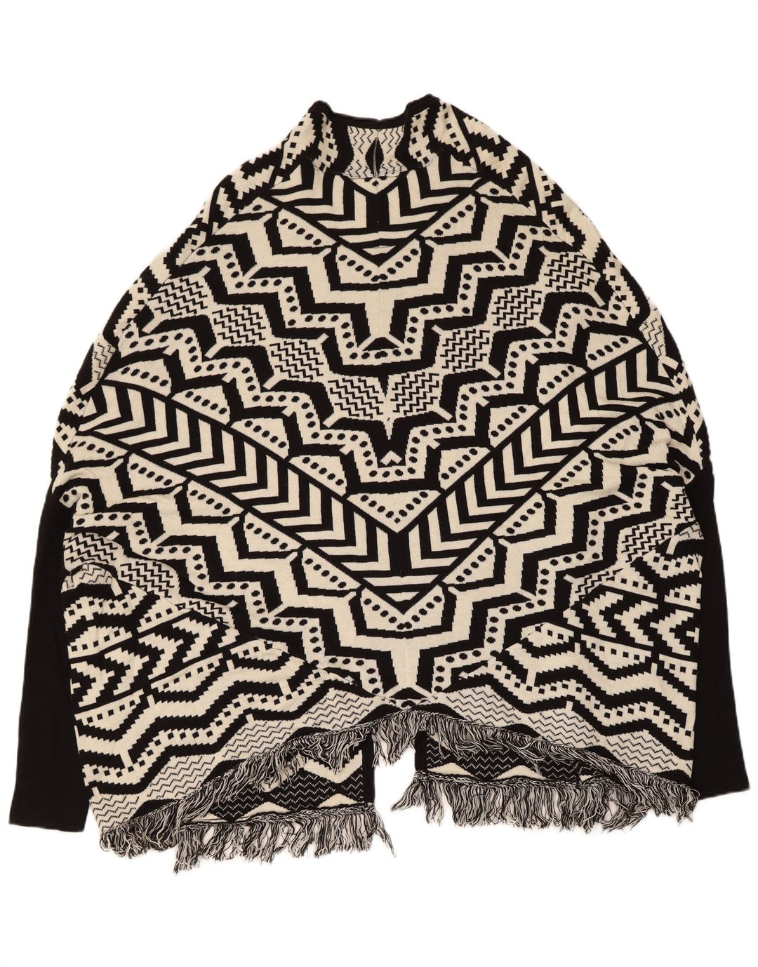 RIP CURL Suéter tipo cárdigan poncho extragrande para mujer Reino Unido 14 Mediano Negro