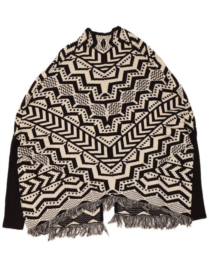 RIP CURL Suéter tipo cárdigan poncho extragrande para mujer Reino Unido 14 Mediano Negro