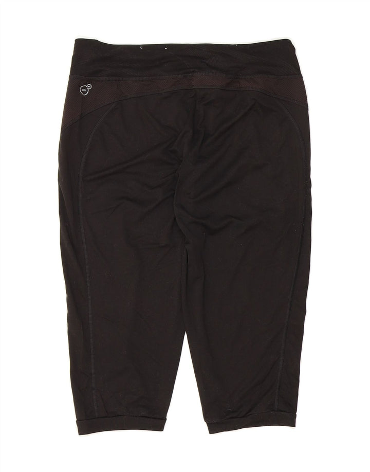 PUMA Womens Capri Leggings UK 12 Medium Black Polyester Vintage Puma and Second-Hand Puma from Messina Hembry 