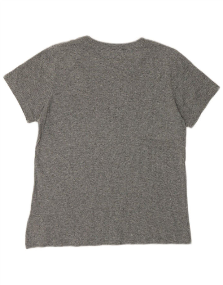 Converse Mujer Camiseta Top UK 12 Algodón Gris Medio
