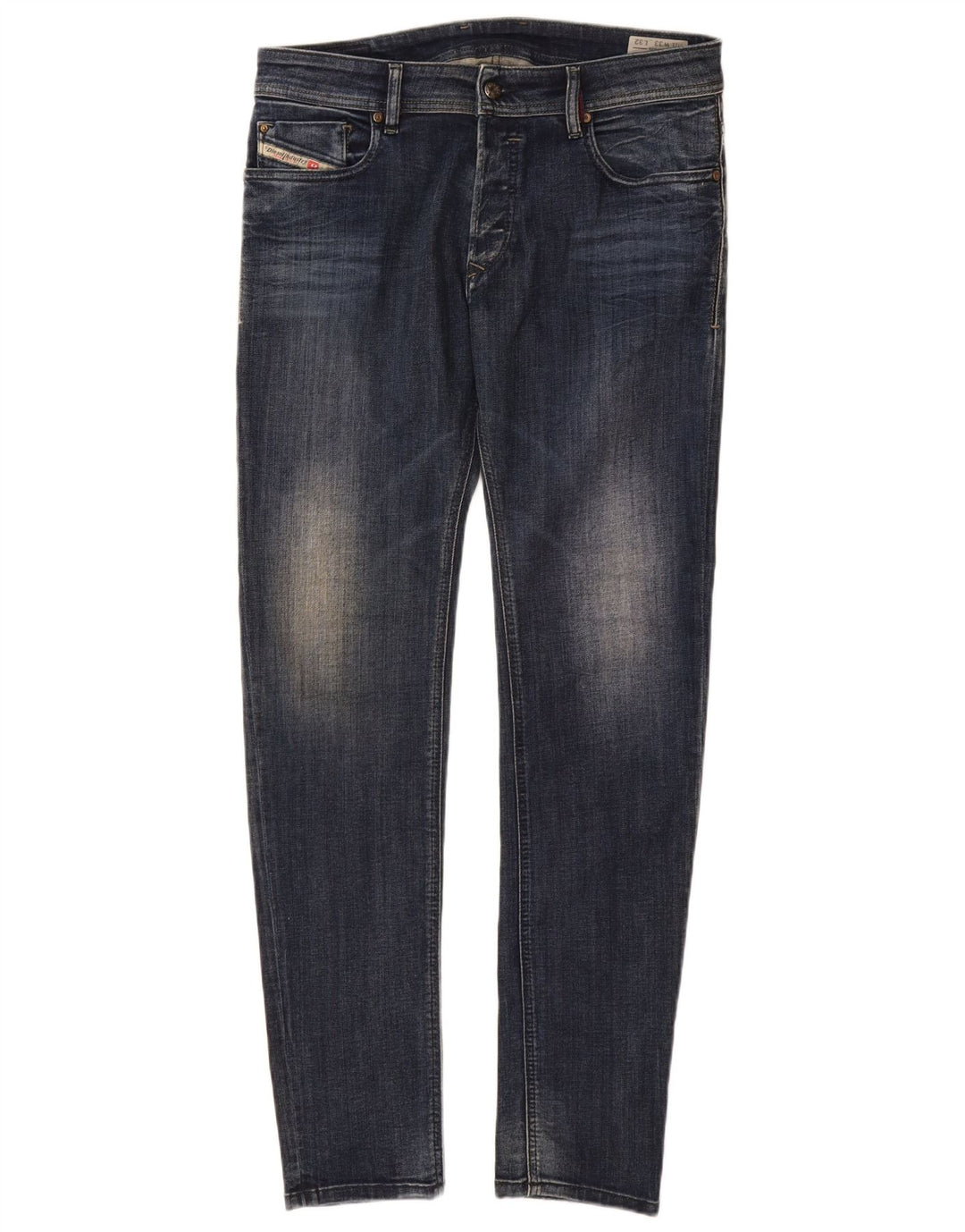 DIESEL Vaqueros pitillo ajustados Sleenker para hombre W33 L32 Algodón azul marino