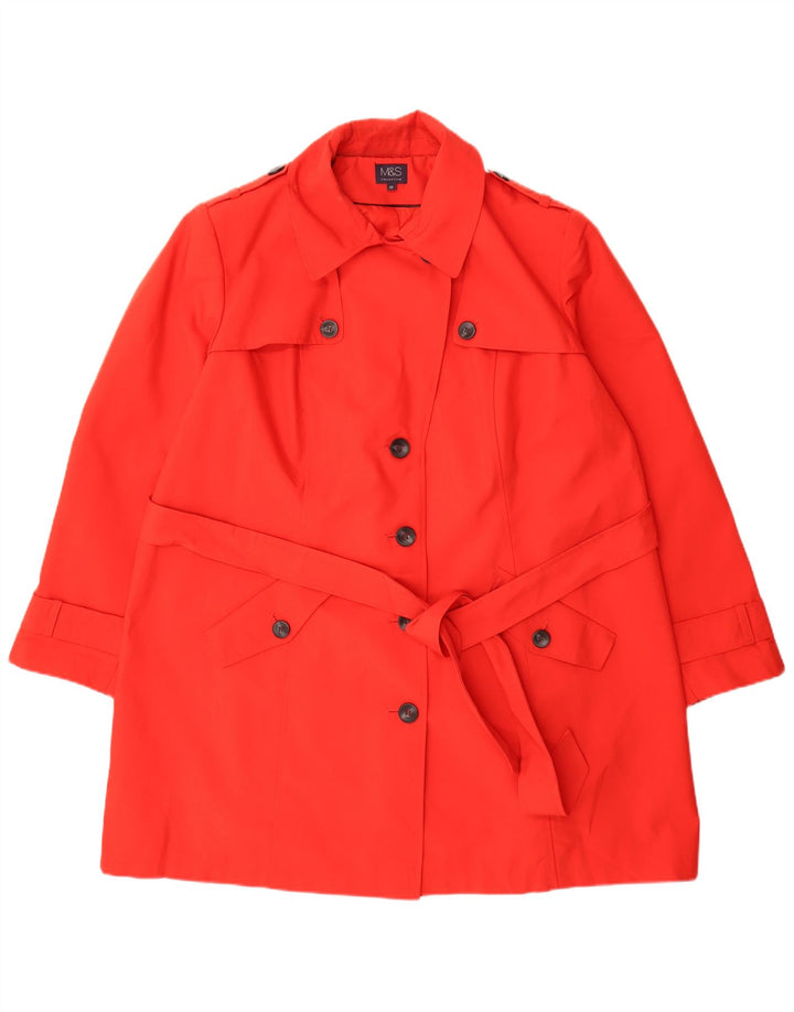 Marks & Spencer Gabardina para mujer UK 36 5XL Poliéster rojo