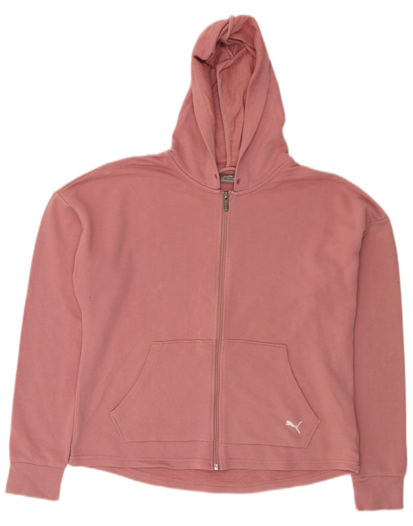 Puma Sudadera con capucha y cremallera para mujer UK 18 XL Algodón rosa