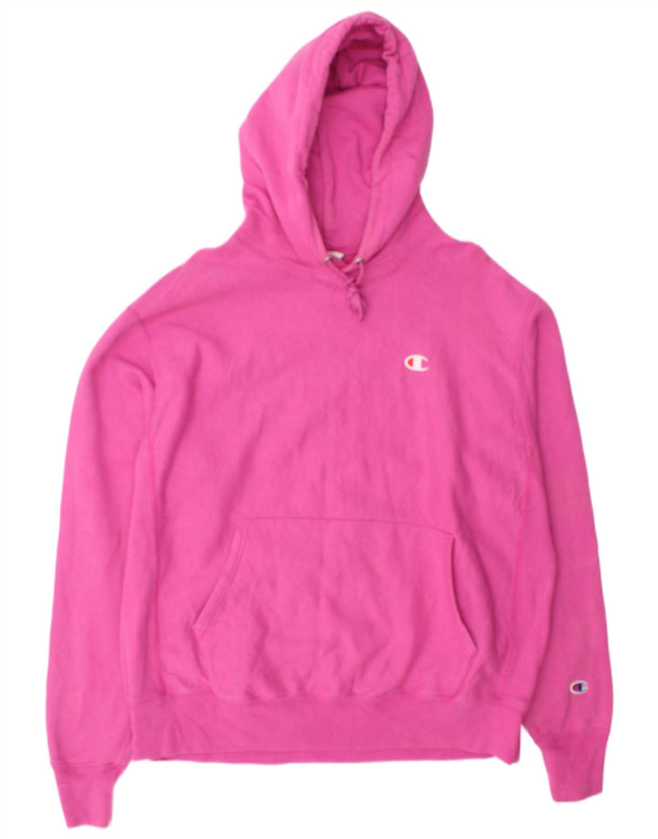 Champion Sudadera Con Capucha Para Hombre Jersey Grande De Algodón Rosa
