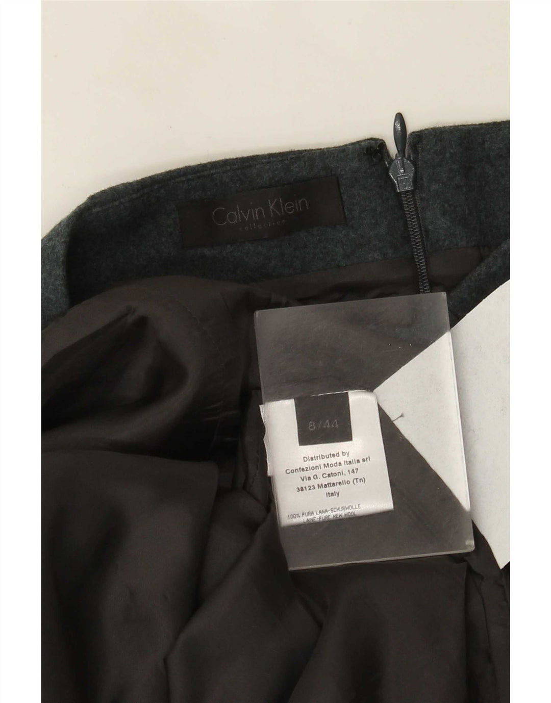 Falda lápiz para mujer Calvin Klein US 8 Medium W32 Lana moteada azul
