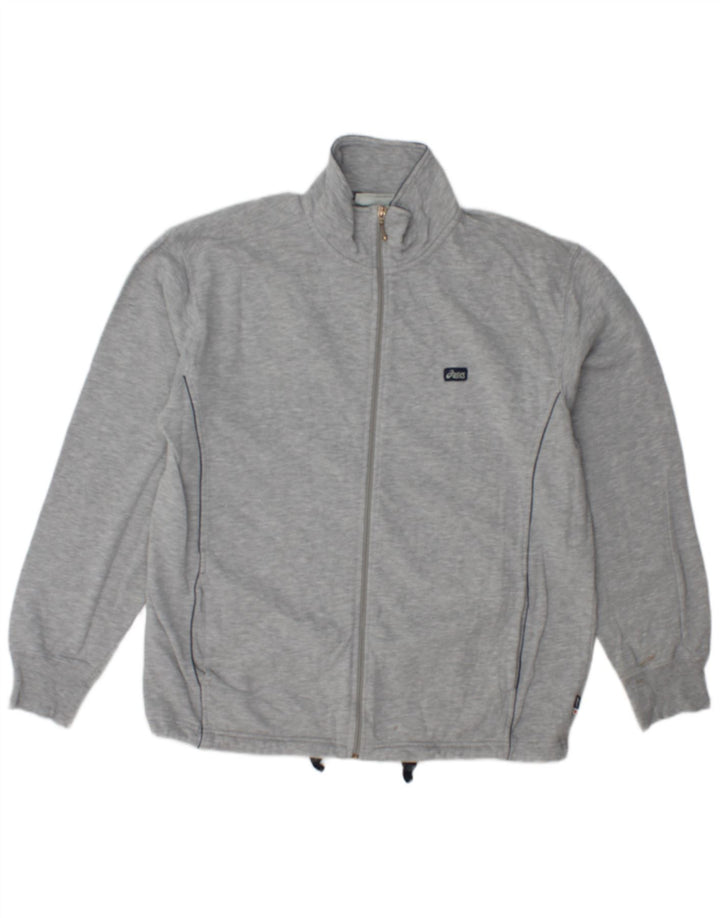 ASICS Chaqueta de chándal para hombre, talla grande, gris moteado