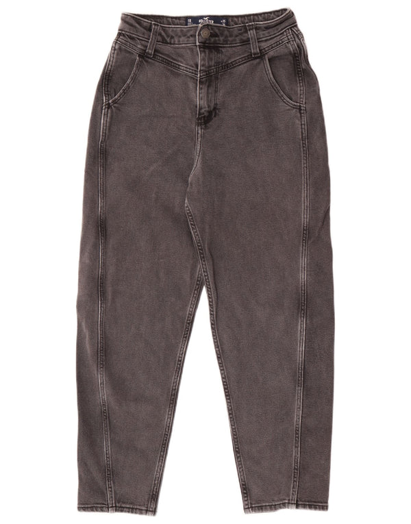 Hollister Mom High Rise Tapered Jeans para Mujer US 1 XS W25 L26 Negro