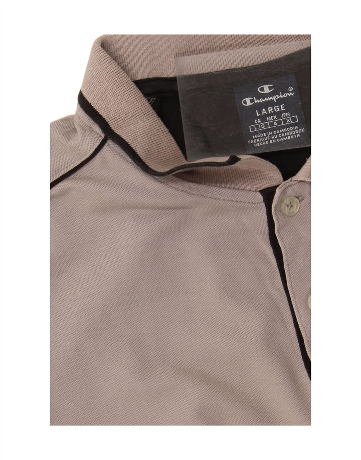 CHAMPION Mens Polo Shirt Large Grey Vintage Champion and Second-Hand Champion from Messina Hembry 