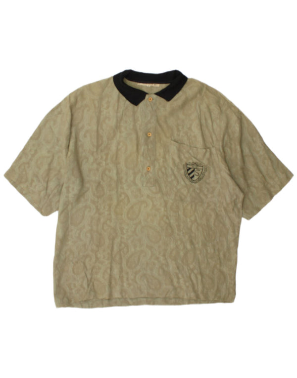 Silenzio Polo Hombre Small Khaki Paisley