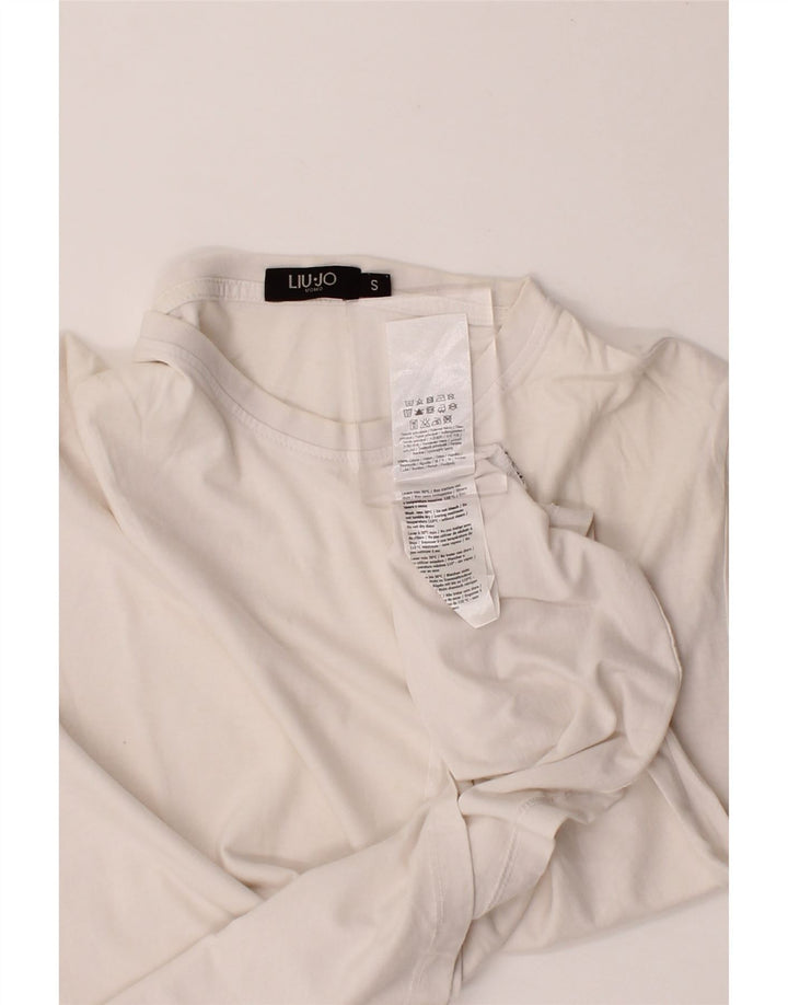 LIU JO Mens T-Shirt Top Small White Cotton Vintage Liu Jo and Second-Hand Liu Jo from Messina Hembry 