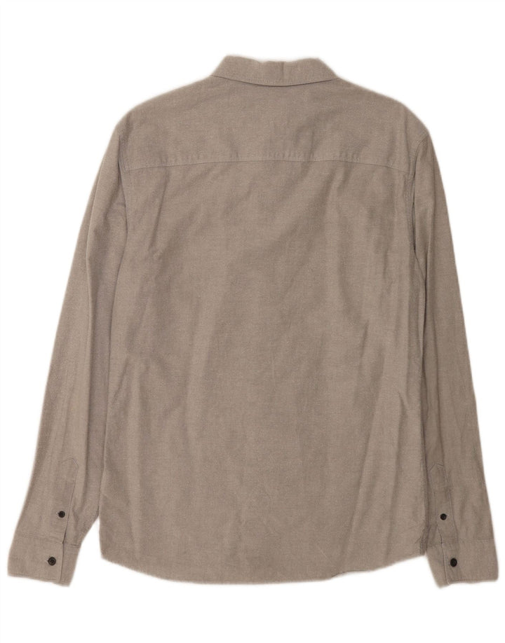 Camisa All Saints Hombre Small Gris Algodón