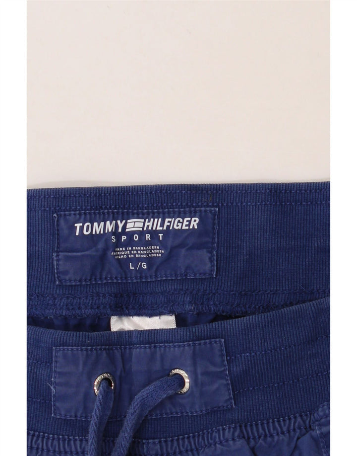 TOMMY HILFIGER Womens Bermuda Shorts Large W32  Blue Cotton Vintage Tommy Hilfiger and Second-Hand Tommy Hilfiger from Messina Hembry 