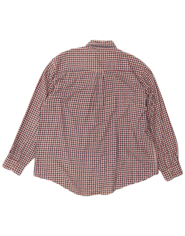 VINTAGE Camisa de franela para hombre 2XL Algodón a cuadros rojos