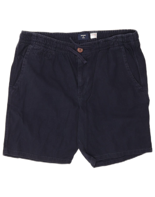 Superdry Pantalones cortos chinos para hombre, talla grande, W36, algodón azul marino