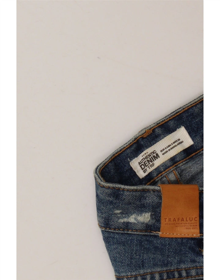 Zara Mujer Mini Falda Vaquera Pequeña W26 Azul