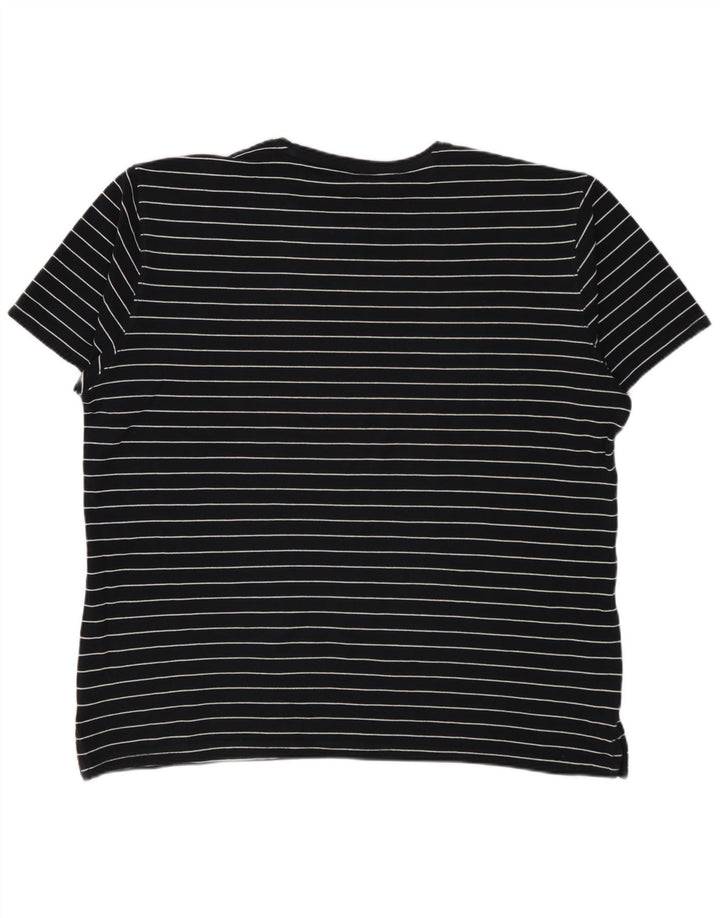 MASSIMO DUTTI Camiseta Hombre Top XL Negro Rayas