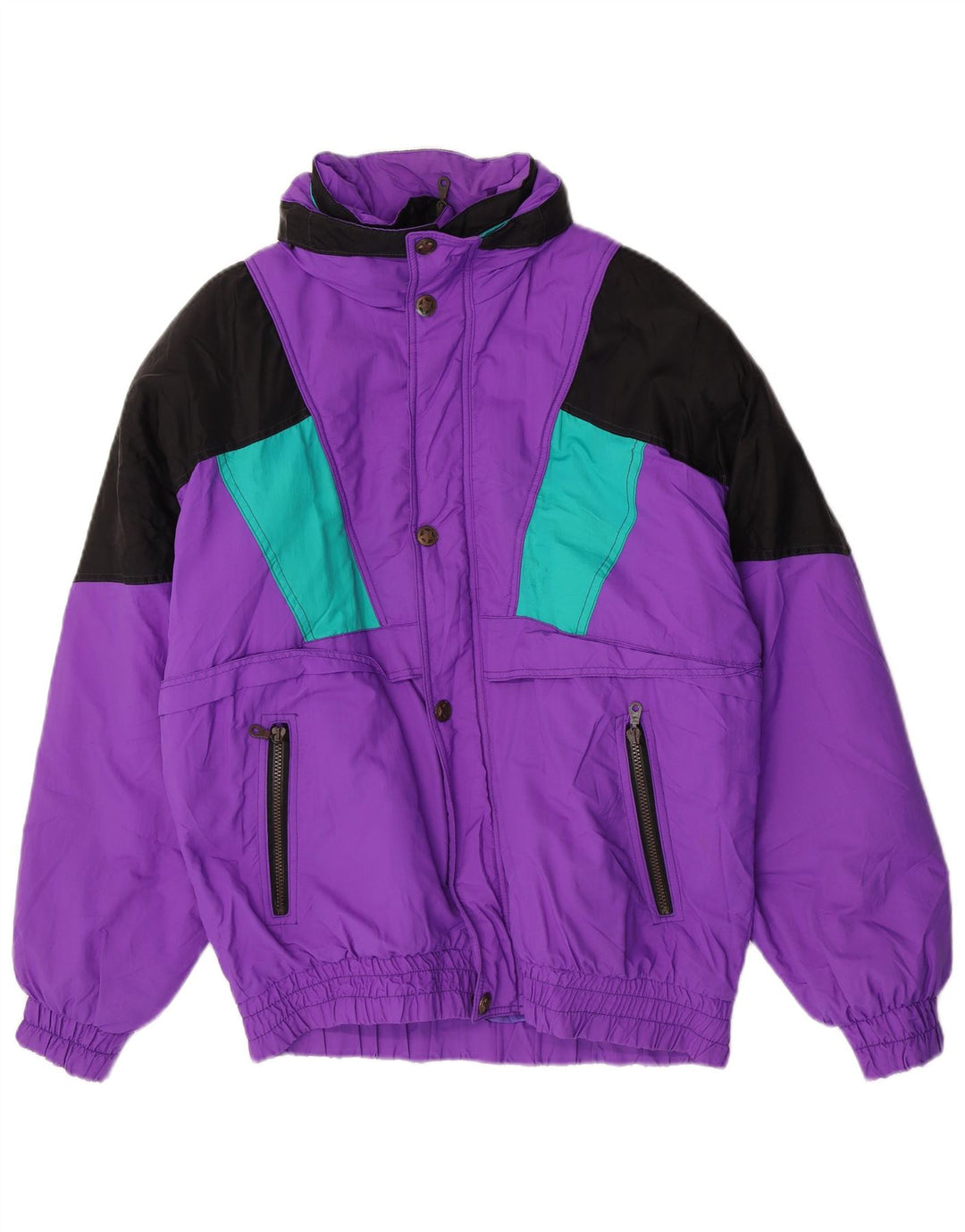 Sorry Chaqueta de esquí con capucha para hombre IT 50 Large Púrpura Colorblock Poliamida