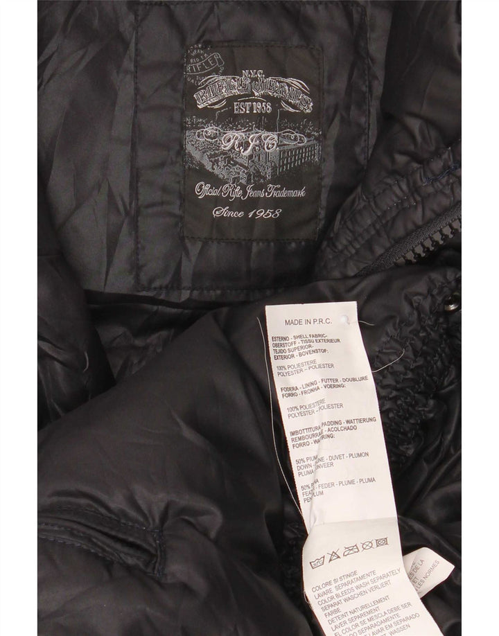 Rifle Chaleco acolchado con capucha para hombre UK 36 Small Poliéster negro