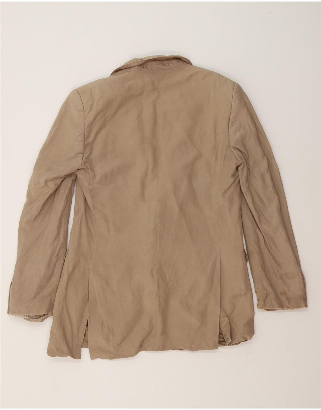 Jaeger Chaqueta tipo blazer de 2 botones para hombre UK 40 Large Seda beige