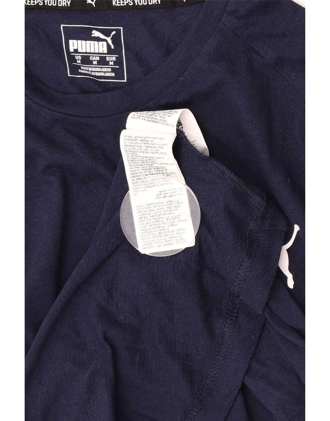 Camiseta Puma Hombre Top Medium Azul Marino Algodón