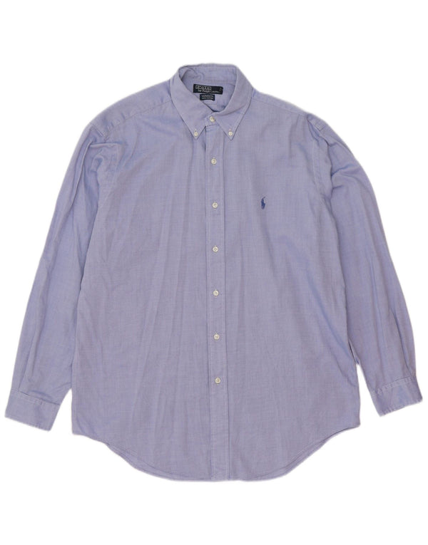 Polo Ralph Lauren Camisa Yarmouth para hombre talla 15 1/2 mediana azul clásica