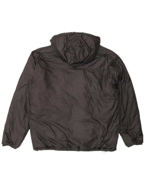 New Balance Chaqueta cortavientos con capucha gráfica para hombre UK 40 Large Black