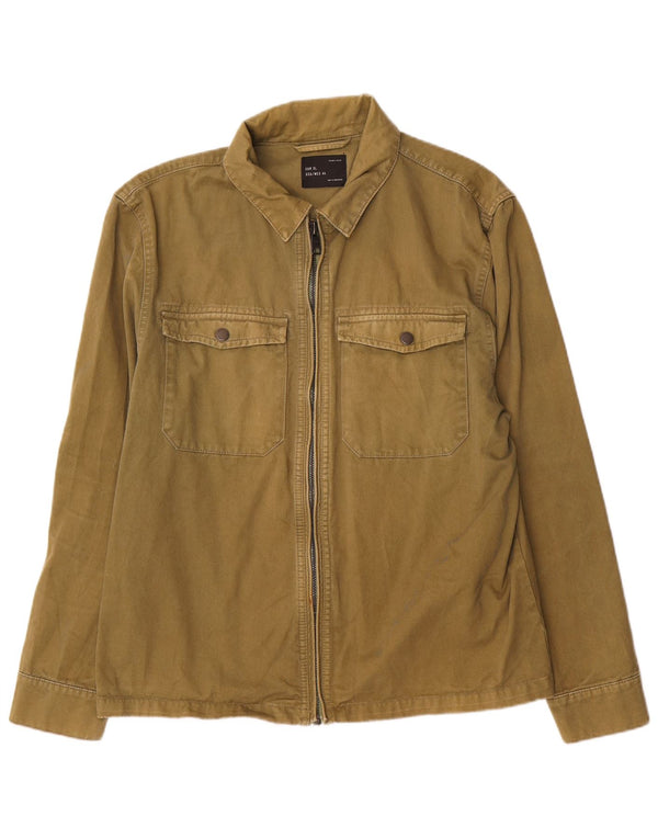 Zara Hombre Cazadora Bomber UK 42 XL Algodón Verde