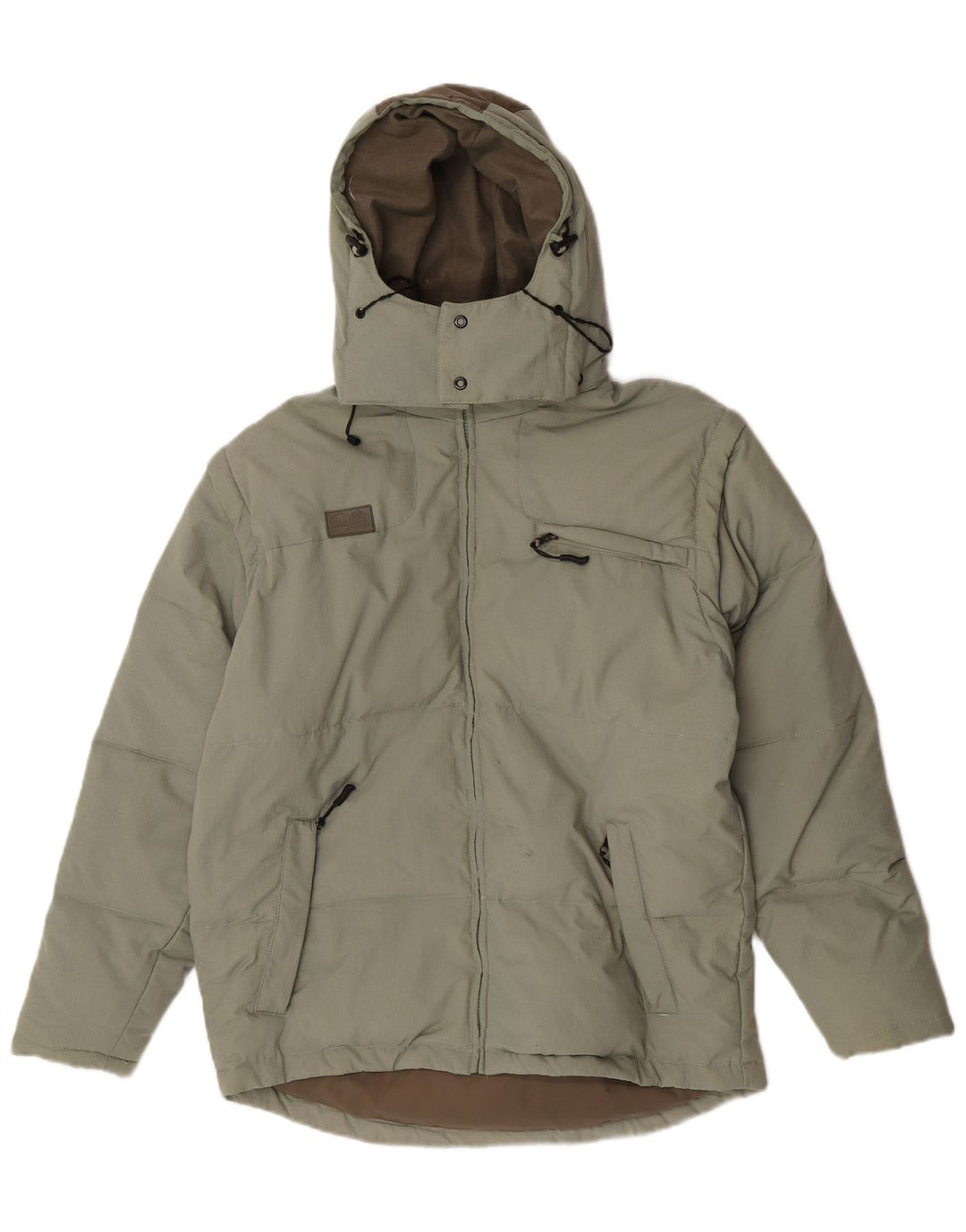 Fila Chaqueta acolchada con capucha para hombre UK 38 Poliamida verde medio