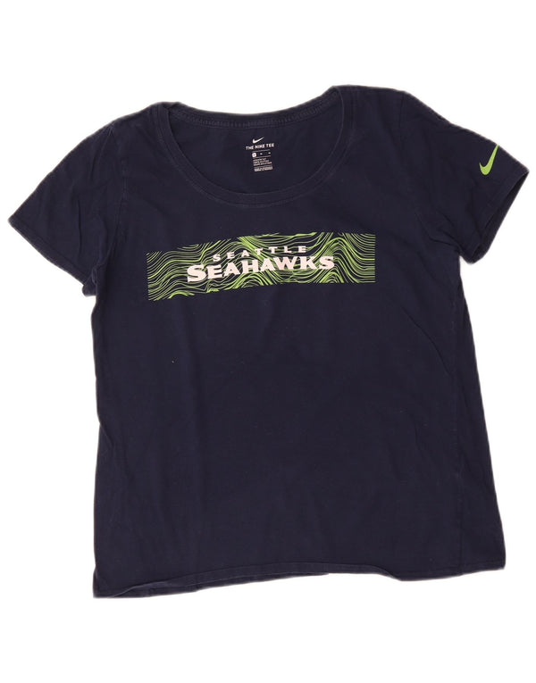 Nike Seattle Seahawks - Camiseta gráfica para mujer, talla 40, color azul marino