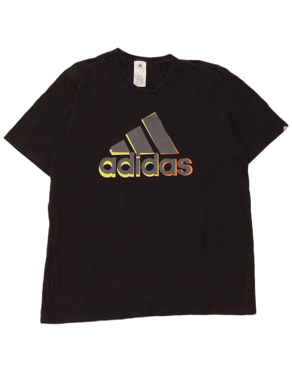 Adidas Hombre Camiseta Gráfica Top XL Algodón Negro