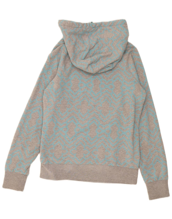 Sudadera con capucha para mujer Fat Face UK 10 Small Grey Geométrico Algodón