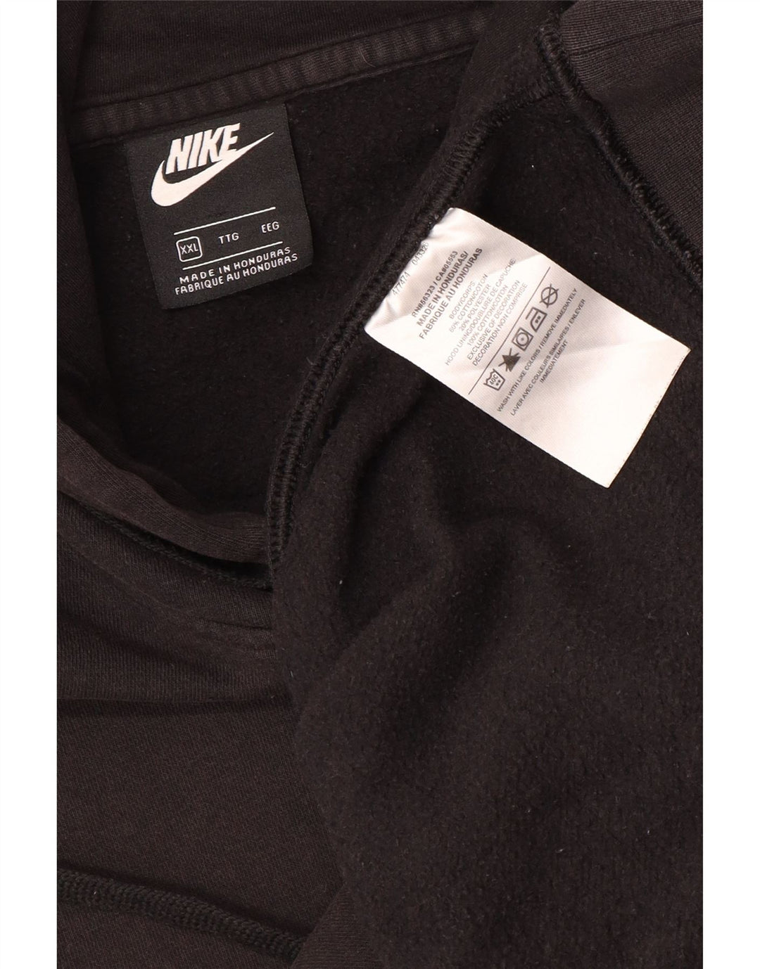 Nike - Sudadera con capucha para hombre, talla 2XL, algodón negro