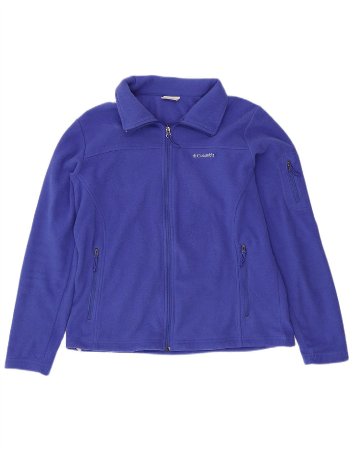 COLUMBIA Chaqueta polar para mujer UK 46 Grande Poliéster azul