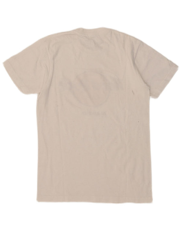 Hard Rock Cafe Mens Madrid Graphic Camiseta Top Pequeño Algodón Blanco