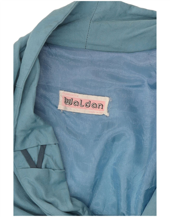 Vintage mujer bombardero chaqueta Reino Unido 16 azul grande