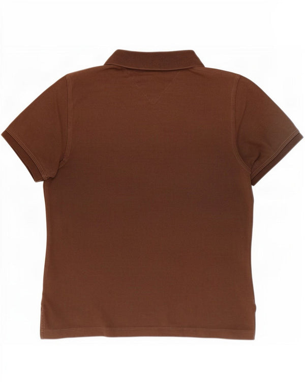 Tommy Hilfiger Polo para mujer UK 44 Grande Algodón marrón