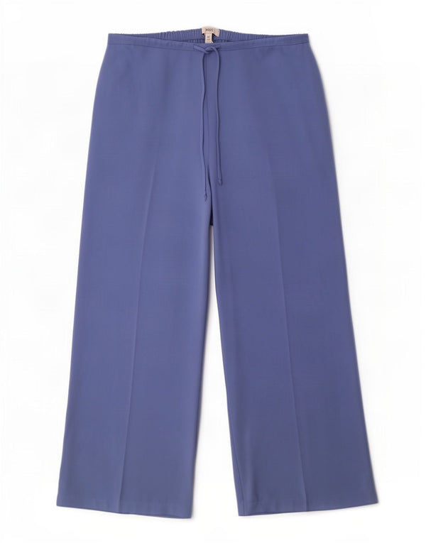 Marks & Spencer Pantalones casuales de cintura alta para mujer UK 20 2XL W40 L29 Azul