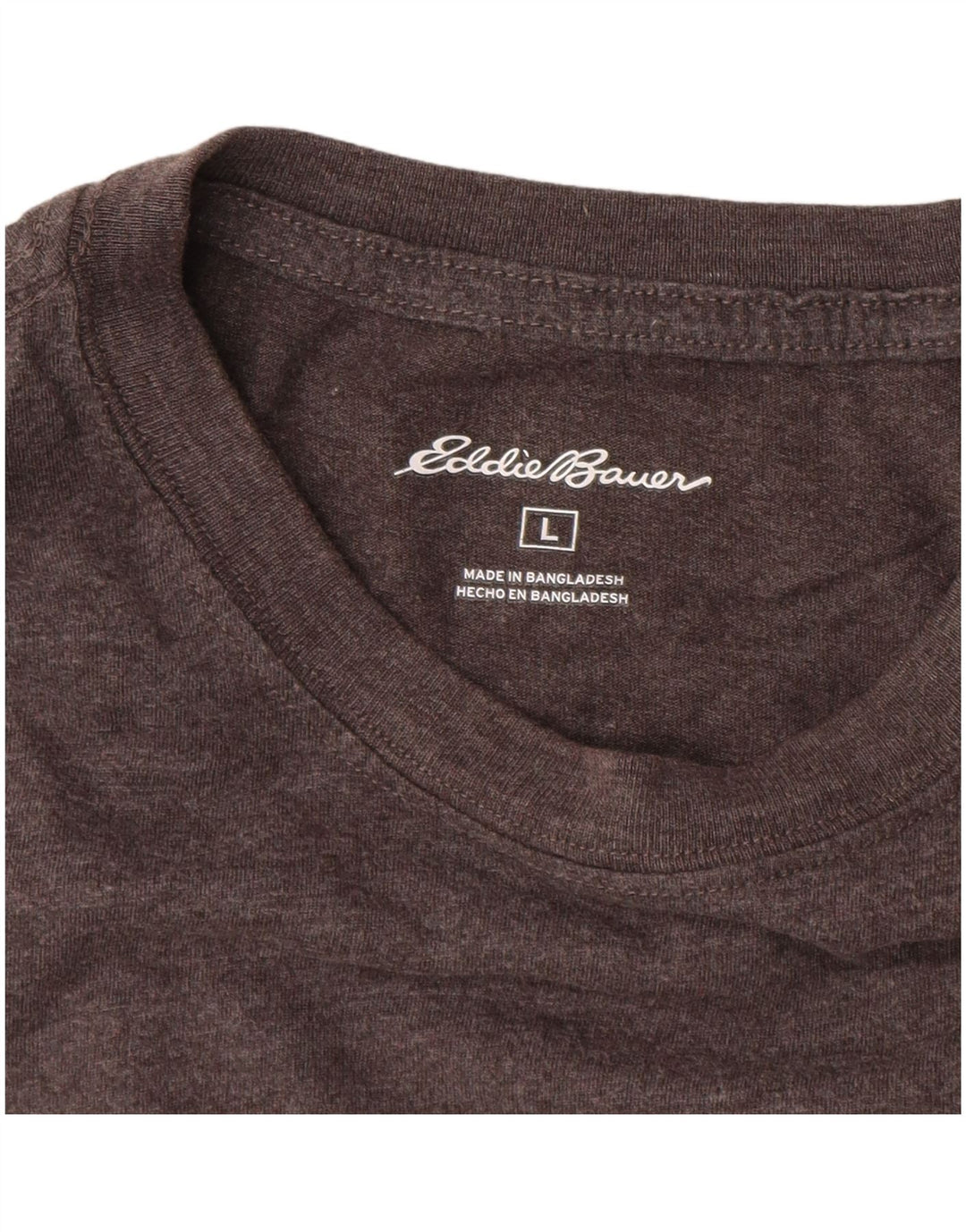 EDDIE BAUER Top para hombre manga larga algodón gris grande