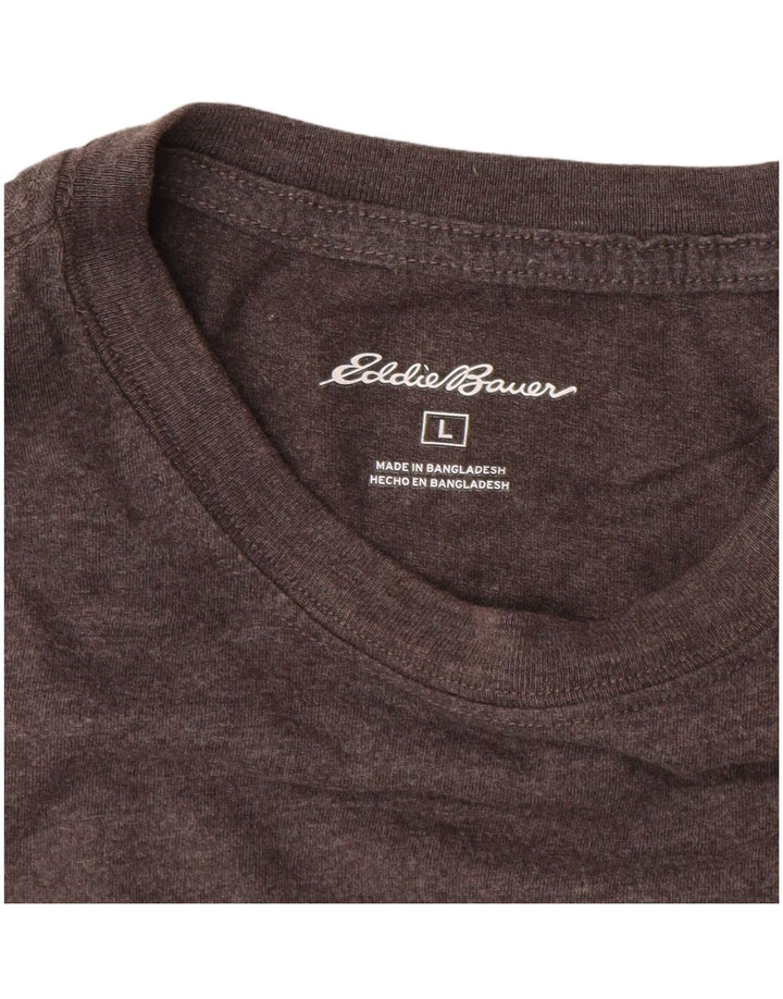EDDIE BAUER Top para hombre manga larga algodón gris grande