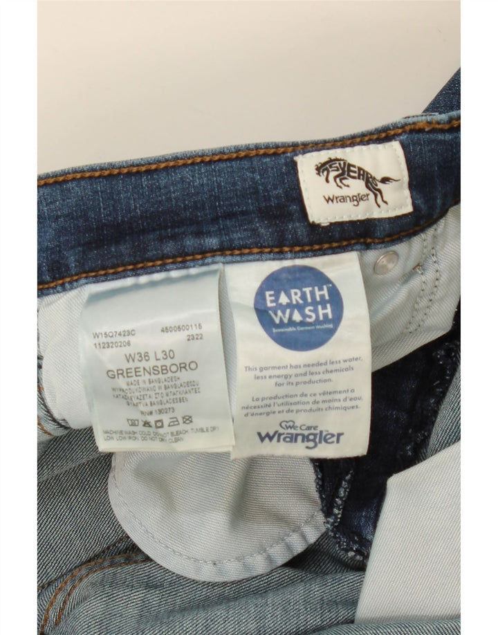 WRANGLER Vaqueros rectos Greensboro para hombre W36 L30 Algodón azul
