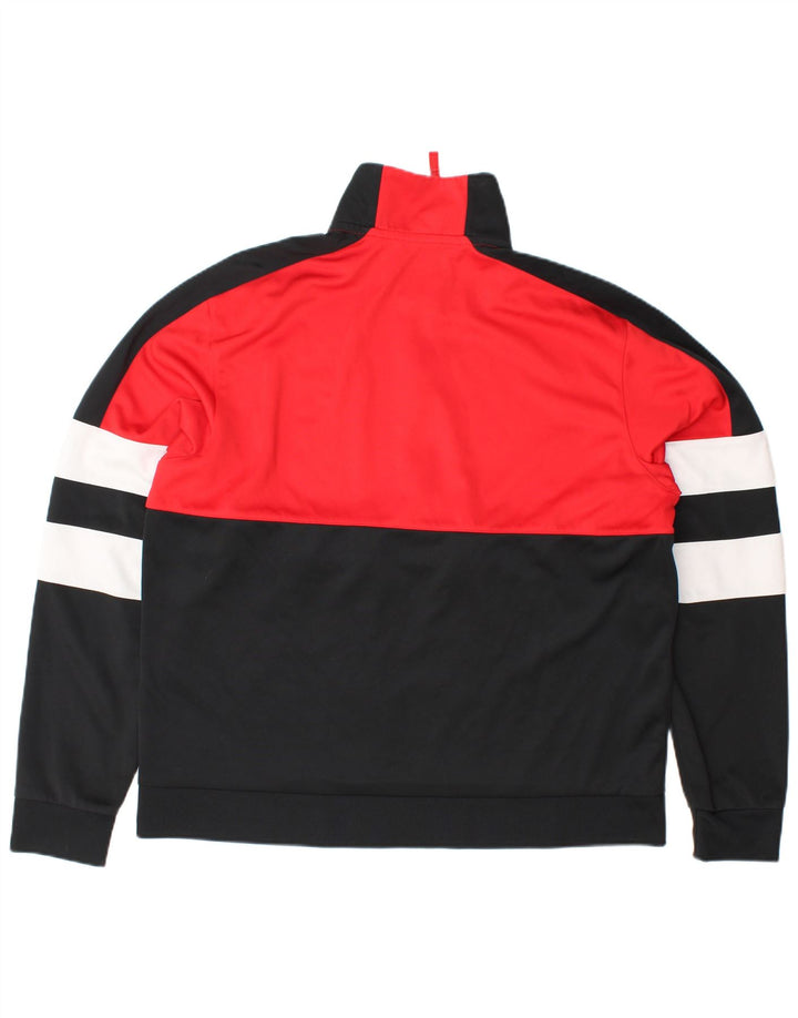 NIKE Hombre Jersey Chándal Top Chaqueta Mediano Rojo Colorblock Poliéster