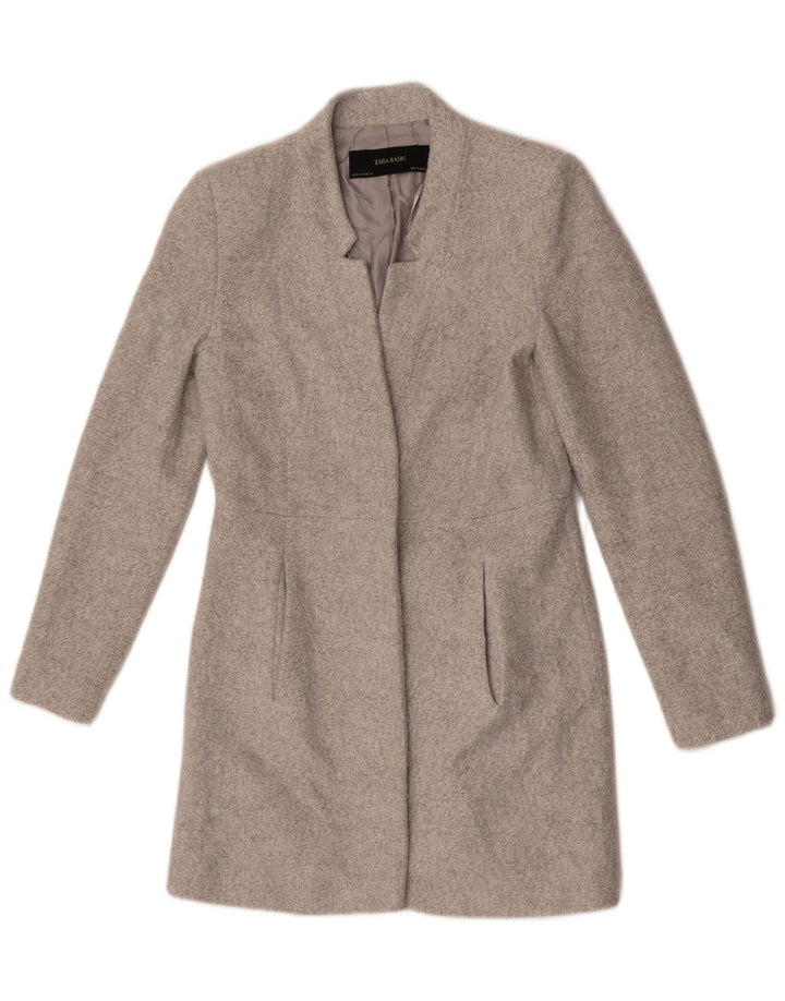 Zara Mujer Abrigo Abierto UK 42 Gris Medio