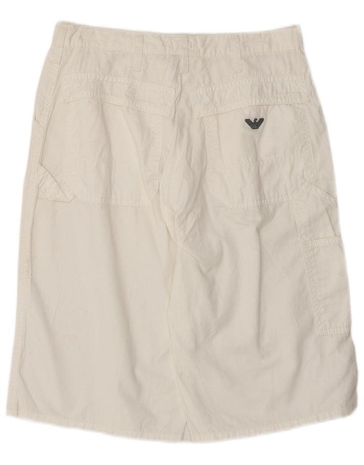 Pantalones cortos tipo cargo Armani para mujer IT 44 Medium W28 Blanco