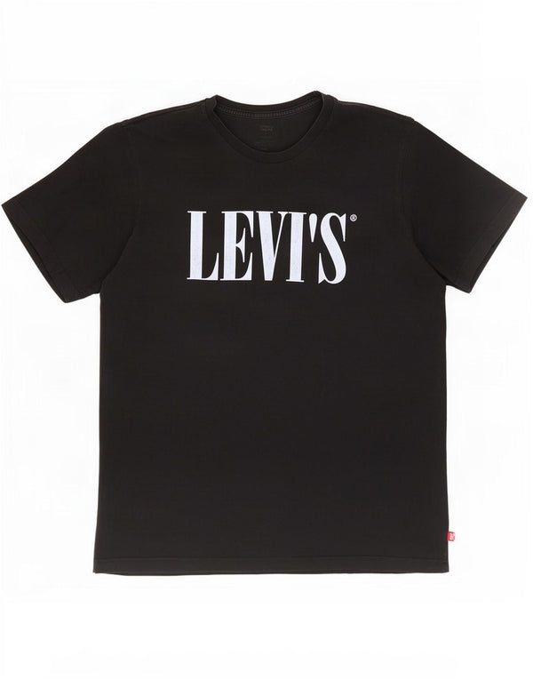 Levi's Camiseta gráfica para hombre Top grande de algodón negro